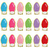 18Pcs 6 Colors Christmas Light Bulbs Polyester Embroidery Sew on Cloth Patches PATC-CA0001-35-1