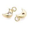 Brass Micro Pave Cubic Zirconia Charms KK-E068-VB230-B-2