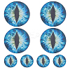 4 Pairs 2 Styles Eye PVC Headlight Car Sticker AJEW-HY0002-38A-1