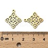 201 Stainless Steel Rhombus Pendants STAS-R166-01G-3