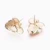 Brass Stud Earring Findings KK-O115-24G-1