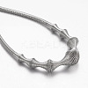 304 Stainless Steel Necklaces NJEW-P128-08P-2