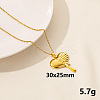 201 Stainless Steel Melting Heart Pendant Necklaces FS-WG515A3-02-2