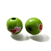 Valentine's Day Element Printed Wood Beads WOOD-R002-01-11-2