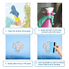 16Sheets 4 Style Waterproof PVC Colored Laser Stained Window Film Adhesive Stickers DIY-WH0256-059-5