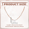 1Pc Glass Rondelle Beaded Necklaces NJEW-LP0007-23A-2