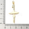 Rack Plating Brass Micro Pave Cubic Zirconia Pendants KK-K392-44G-3