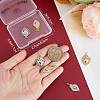 8Pcs 4 Style Rack Plating Brass Micro Pave Cubic Zirconia Pendants KK-BBC0005-80-3