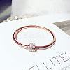 304 Stainless Steel Crystal Rhinestone Bangles for Women FS-WG476C1-01-1