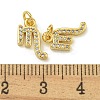 Rack Plating Brass Micro Pave Cubic Zirconia Pendants KK-K386-02A-G-3
