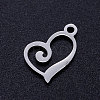 Non-Tarnish 304 Stainless Steel Heart Charms A-STAS-Q201-JN320-1-2