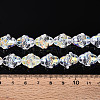 Electroplate Transparent Glass Beads Strands EGLA-N020-03A-4