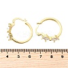 Rhombus Brass Micro Pave Clear Cubic Zirconia Hoop Earrings EJEW-Z121-07G-5