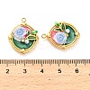 304 Stainless Steel Enamel Pendants STAS-B084-11G-01-3