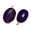 Natural Agate Big Pendants KK-F868-29G-01-2