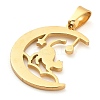 304 Stainless Steel Pendants STAS-R134-02G-01-2