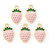 Light Gold Plated Alloy Enamel Pendants LS-X-ENAM-R136-20A-1