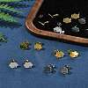 16Pcs 2 Colors 201 Stainless Steel Stud Earring Findings with Hole EJEW-FS0001-20-10
