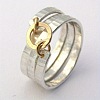 Hammered Brass Finger Rings FS-WG49E2A-04-1