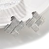 304 Stainless Steel Stud Earrings for Women EJEW-K306-26P-3