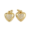 Brass Micro Pave Cubic Zirconia Pendants ZIRC-I367-04G-07-1