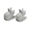 Flocky Opaque Resin Pendants RESI-I335-01P-06-2