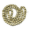 Electroplate Non-magnetic Synthetic Hematite Beads Strands G-S352-54-2