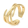 Brass Open Cuff Rings for Women RJEW-Z070-07G-02-1