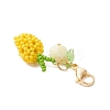 Handmade Glass Seed Beads Mango Pendnat Decorations HJEW-MZ00348-02-4
