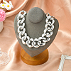 1Pc Aluminum Chunky Cuban Link Chain Choker Necklaces for Women NJEW-SP0001-11P-5