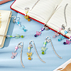 10Pcs 5 Colors Alloy Hook Bookmarks AJEW-HS00005-5