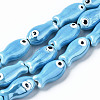 Handmade Porcelain Ceramic Beads Strands X1-PORC-T006-03P-1