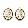 304 Stainless Steel Enamel  Pendants STAS-B084-07G-02-1