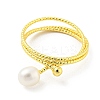 Natural Pearl Finger Ring RJEW-H220-30G-2