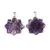 Natural Amethyst Pendants G-T144-12D-1