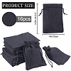 Polyester Imitation Burlap Packing Pouches Drawstring Bags ABAG-BBC0001-02B-02-2