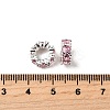 Brass with Cubic Zirconia European Beads ZIRC-L041-18A-S-2