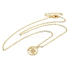 Brass Micro Pave Clear Cubic Zirconia Pendants Necklaces for Women LS-NJEW-B092-04G-3