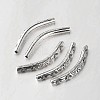 Tibetan Style Alloy Curved Tube Beads TIBEB-O004-31-1