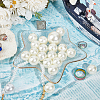1Pc Ocean Series Transparent Gold Rim Glass Jewelry Plates AJEW-SC0002-79B-5