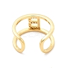 Clear Cubic Zirconia Initial Letter Open Cuff Ring RJEW-A012-01G-B-3