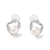 Natural Pearl Stud Earrings for Women EJEW-C082-08P-1