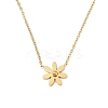 304 Stainless Steel Flower Pendant Necklaces NJEW-N055-05G-1