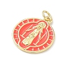 Brass Enamel Pendants LS-KK-H255-05G-03-2