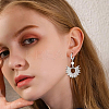 8 Pairs 2 Colors Brass Huggie Hoop Earring Finding KK-BBC0014-53-6