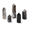 Tower Natural Dyed & Heated Dyed & Heated Black Agate Healing Stone Wands G-A096-02L-01-1