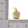 Rack Plating Brass Micro Pave CLear Cubic Zirconia Charms KK-E110-14G-P-3