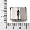 Tarnish Resistant Rectangle 201 Stainless Steel Watch Band Clasps STAS-F067-06-3