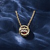 Brass Pave Cubic Zirconia Birth Stone Constellation Pendant Cable Chain Necklaces NJEW-D334-01G-02-2