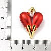 Rack Plating Brass With Enamel Pendants KK-I718-05G-3
